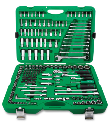 Набор инструментов в чемодане 1/4", 3/8", 1/2" 6-гр., 216 предметов TOPTUL GCAI216R Набор инструментов в чемодане 1/4", 3/8", 1/2" 6-гр., 216 предметов TOPTUL GCAI216R