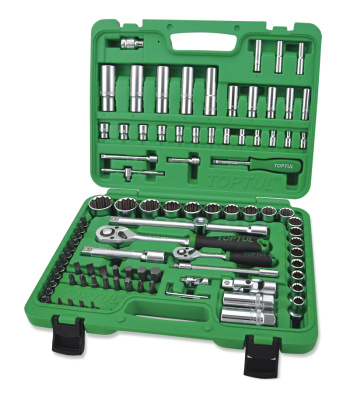 Набор инструментов в чемодане 1/4" и 1/2" 12-гр., 94 предмета TOPTUL Набор инструментов в чемодане 1/4" и 1/2" 12-гр., 94 предмета TOPTUL
