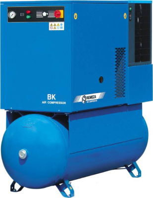 Винтовой компрессор Ремеза BK15E-10-500Д с осушителем 1400 л/м, 10 бар, 500л Винтовой компрессор Ремеза BK15E-10-500Д с осушителем 1400 л/м, 10 бар, 500л