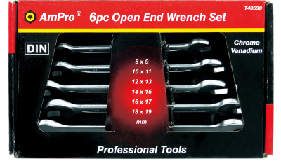 T40590 Набор ключей рожковых,6 предметов(8-19мм)